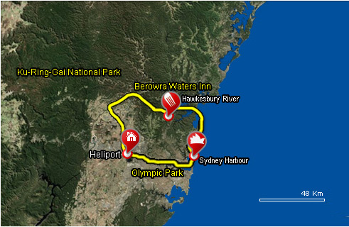 The acclaimed Berowra Waters Inn Map